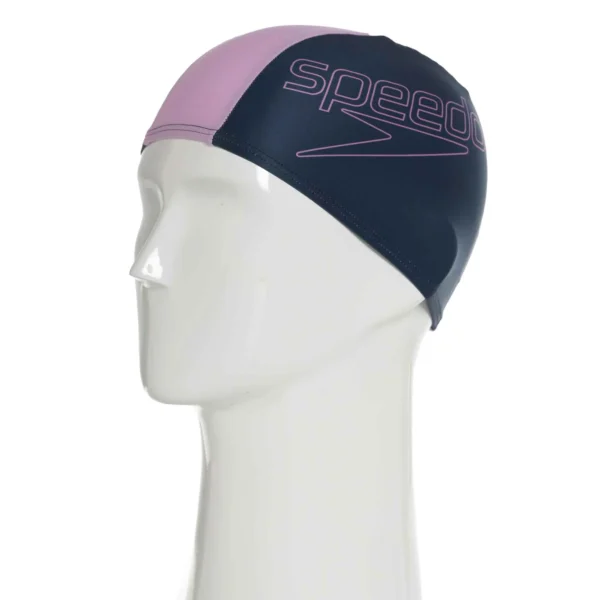 Gorro De Natación Textil Junior Color Block Logo Lila Speedo