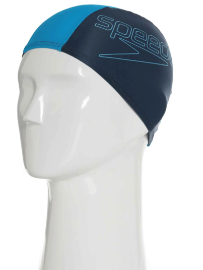 Gorro De Natación Textil Junior Color Block Logo Azul Osc. Speedo