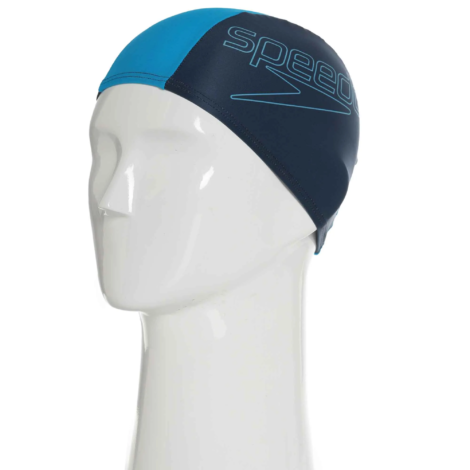 Gorro De Natación Textil Junior Color Block Logo Azul Osc. Speedo