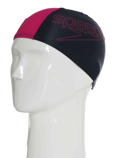 Gorro De Natación Textil Junior Color Block Logo Fucsia Speedo