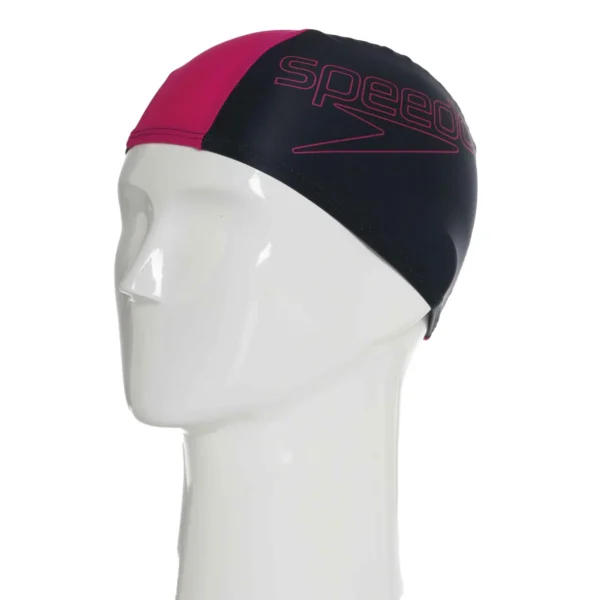 Gorro De Natación Textil Junior Color Block Logo Fucsia Speedo