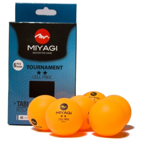 Bolas De Tenis De Mesa 2 Estrellas Tournament X 6 Pcs Miyagi