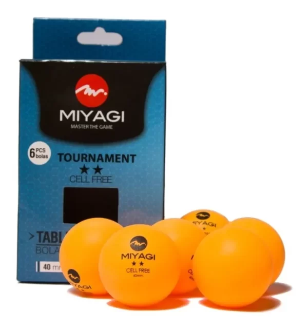 Bolas De Tenis De Mesa 2 Estrellas Tournament X 6 Pcs Miyagi